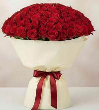 Букет 101 Красная роза Милано в Жуков