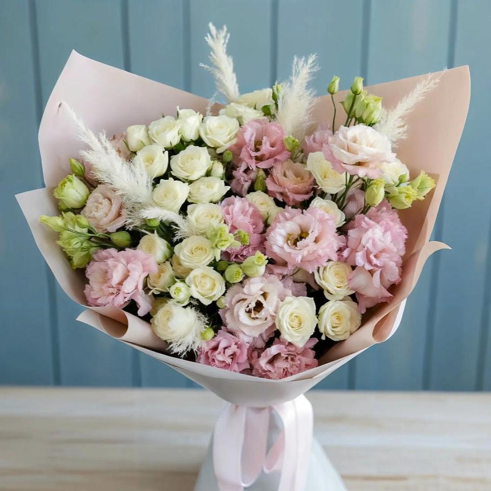 Букет цветов из: Альстромерии и Розы в Жуков