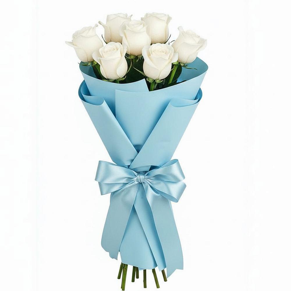 Букет 7 белых роз Проуд в Жуков