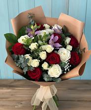 Букет цветов из:  Розы и Альстромерии в Жуков