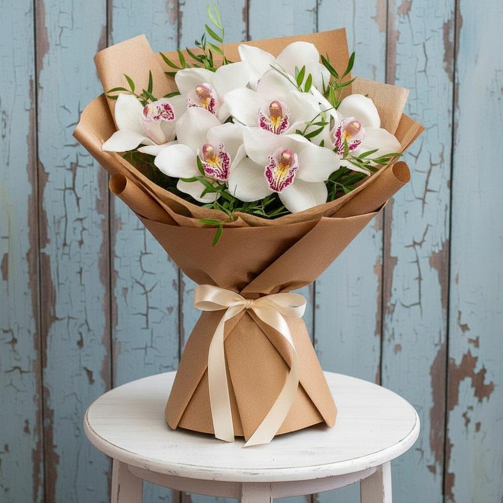 Букет цветов из: Орхидеи и Розы в Жуков