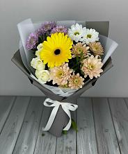 Букет цветов из:  Розы, Герберы и Хризантемы в Жуков