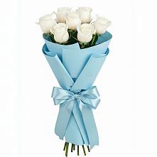 Букет 7 белых роз Проуд в Жуков