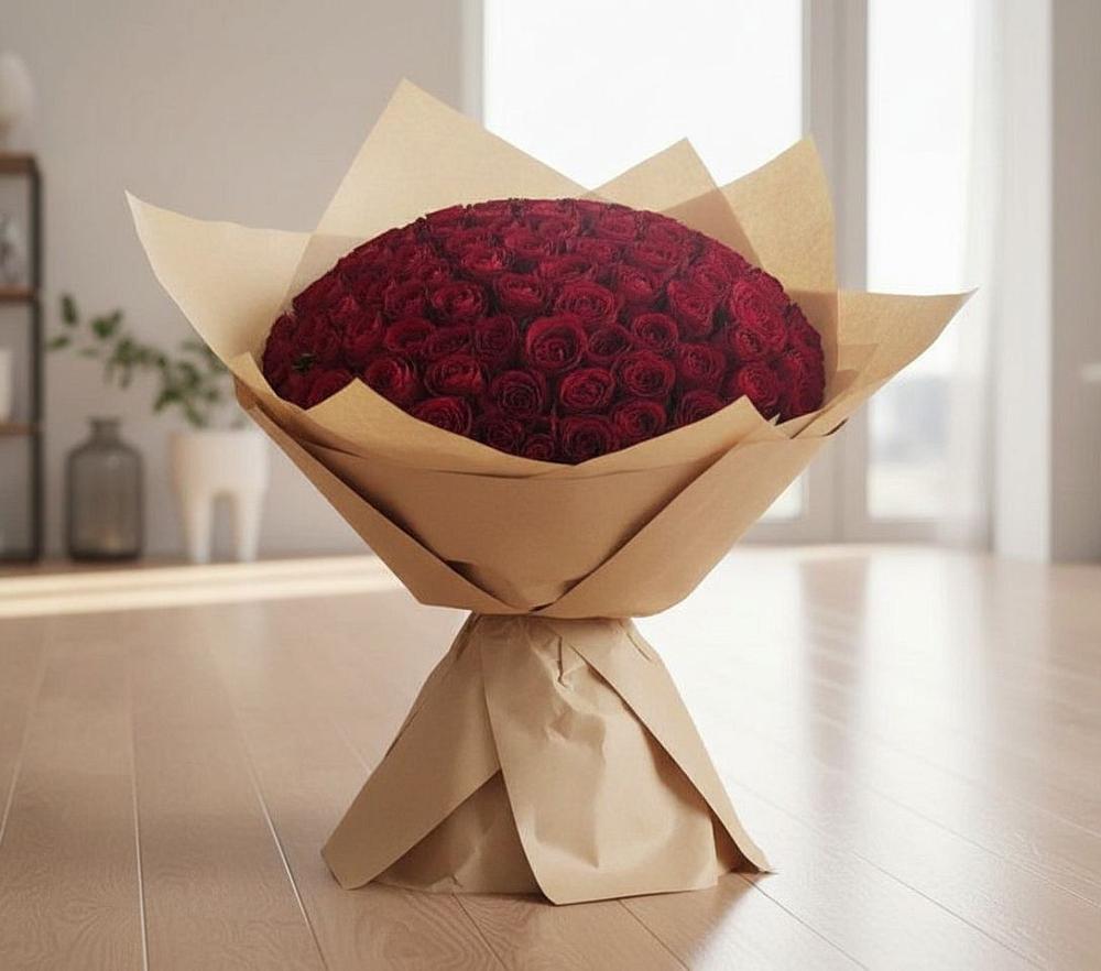 Букет 101 Красная роза в Жуков