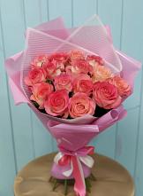 Букет 15 Розовых роз Равель #REPLACE_PRED# Жуков