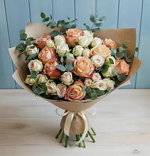Букет цветов из:  Альстромерии и Розы в Жуков